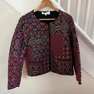 Un Jour Ailleurs Paris - Floral Quilted Button Coat-  Size 3